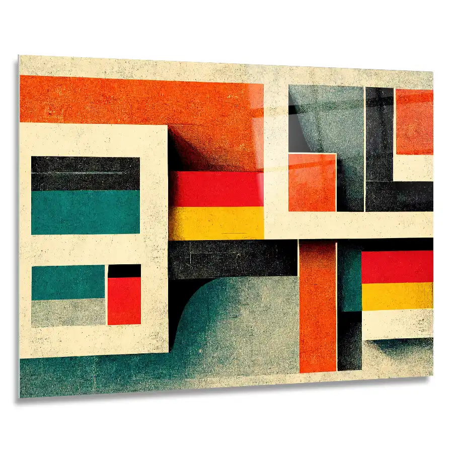 519888635-abstract-bauhaus-90x60 Bauhaus-inspired abstract art with red, yellow, gray, and orange geometric shapes.