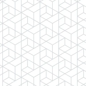 Geometric pattern in white for a modern glass splashback design.